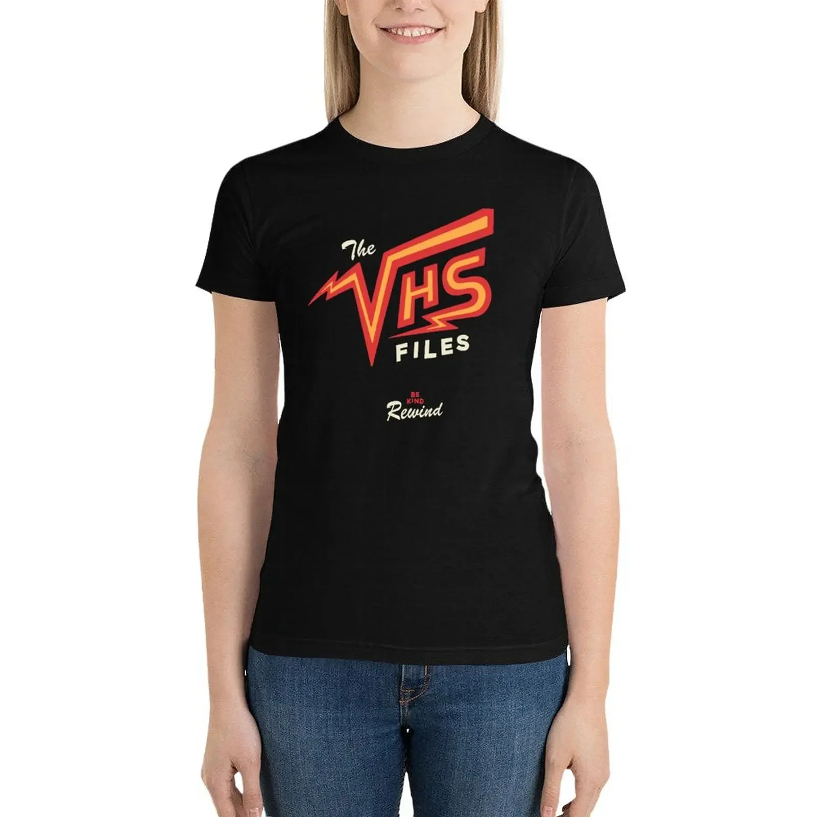 The VHS Files Jolt Logo / Orange T-Shirt graphics aesthetic clothes korean fashion Women's tops