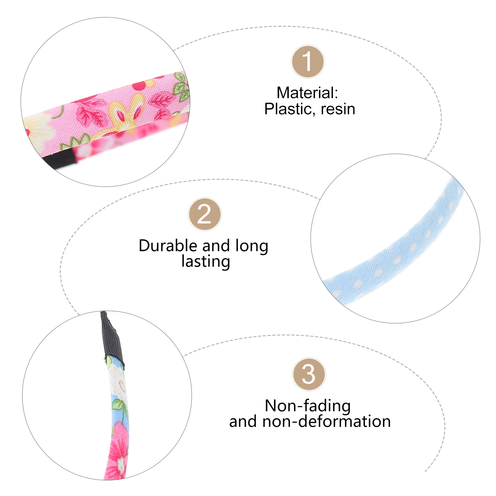 

12pcs Girls Headb s Children Cloth Hair Accessories Floral Hoops Festival Headwear Prop Festival Party Comfortable Durable