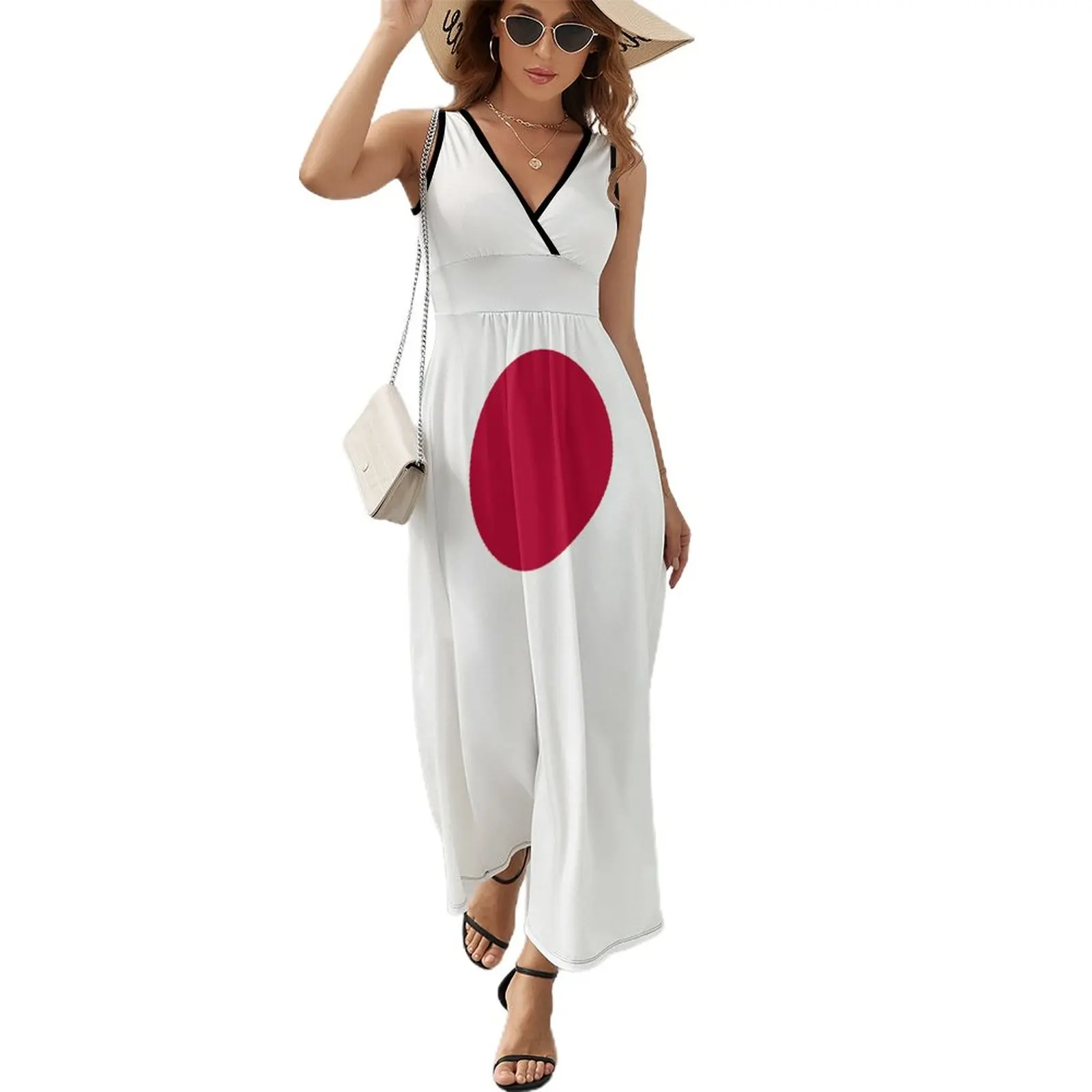 

Japan Flag Dress Street Fashion Boho Beach Long Dresses Womens Trendy Graphic Maxi Dress Gift Idea