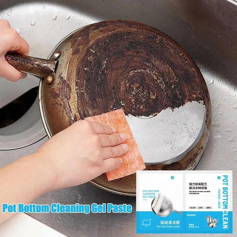 

Pot Cleaner for Bottom of Pans Cleaning Gel Paste for Stainless Steel Pan Cleaner for Bottom Cookware Blackening Agent Bottom of