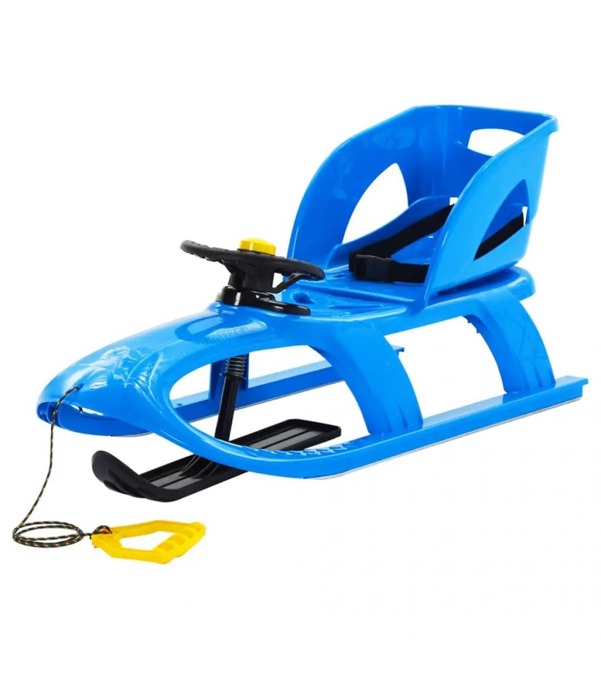 Sled Sledge with seat and steering wheel polypropylene blue 102,5x40x23 cm