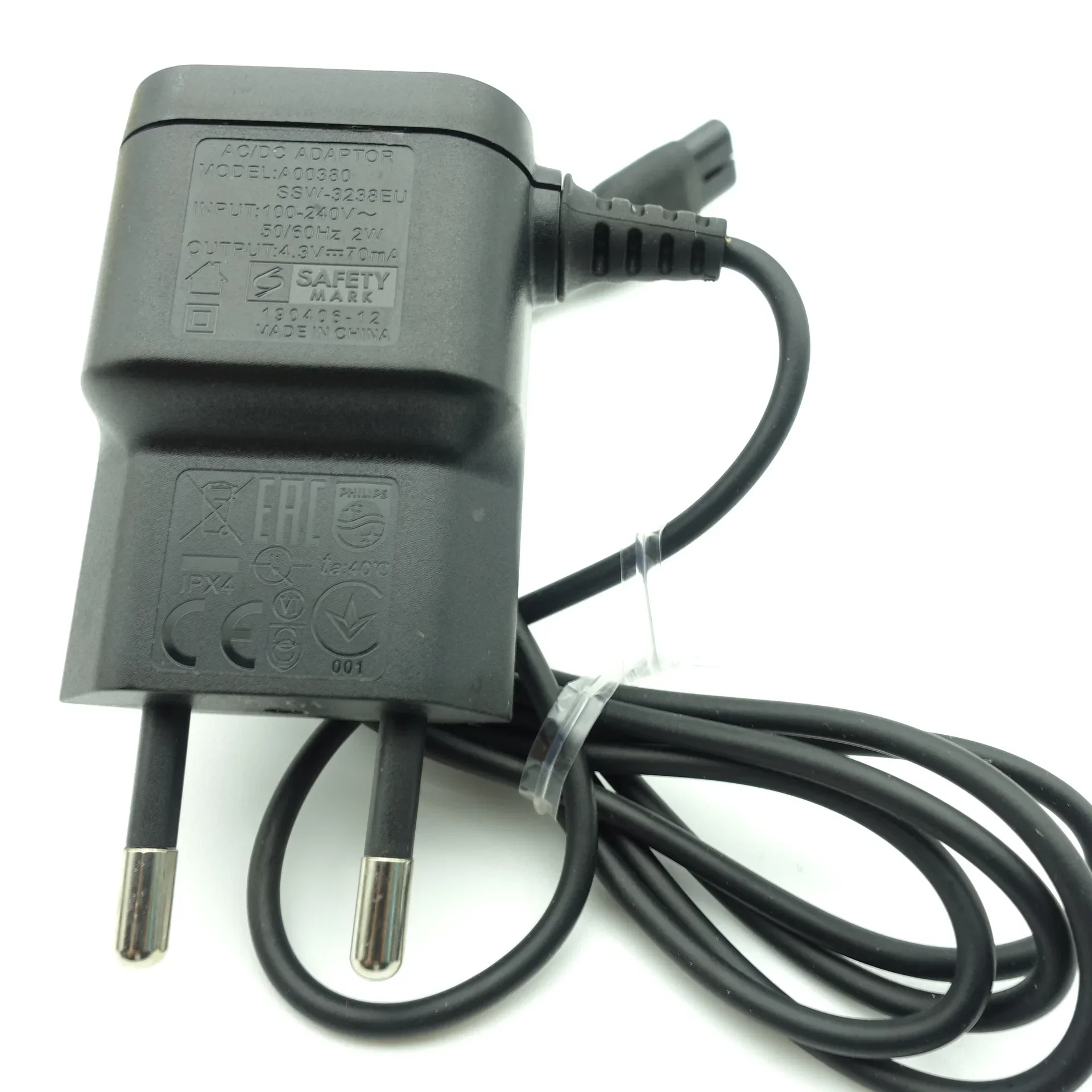 A00380 Charger EU Plug for PHILIPS Norelco S1101 S1102 S1103 S1201 S1202 S1203 S2302 S2303