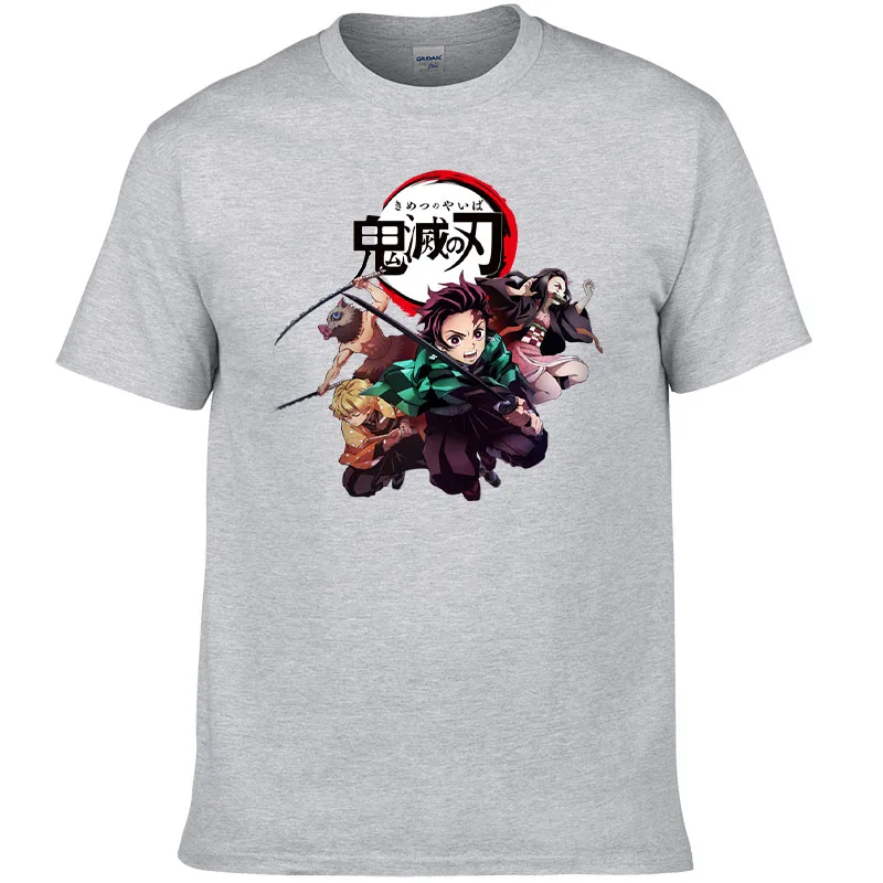 Demon Slayer Kimetsu no Yaiba 2024  round neck short sleeved t-shirt slim fit, loose fit, minimalist short sleeved men's F171