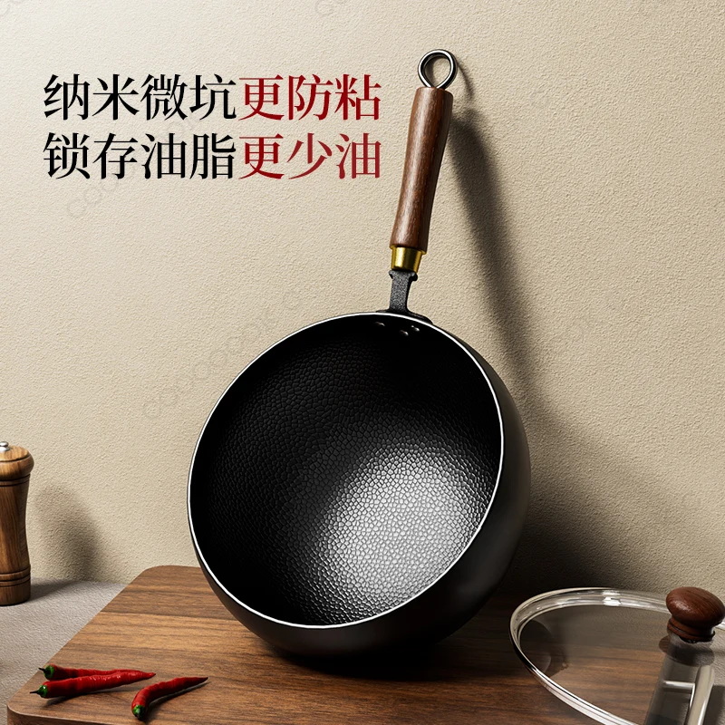 Uncoated Mini Cast iron frying pan Cooking pot non stick wok pan Portable cast iron pan Kitchen NM395
