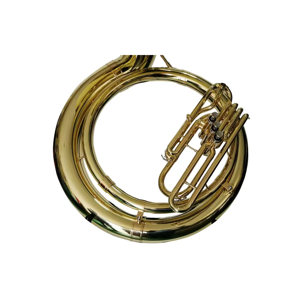 Trompeta Sousaphone JYSS7000 de laca dorada de alta calidad a precio de fábrica