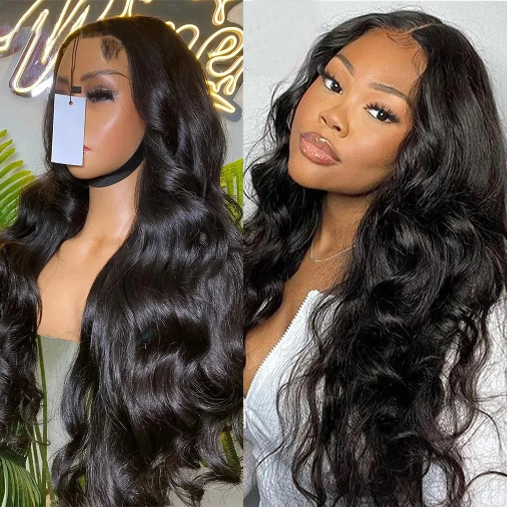 

Парик из 100% натуральных человеческих волос 7x6 13x6 360 HD с прозрачной кружевной основой, предварительно сформированный, бразильский, натуральный черный, плотность 220%, фронтальный парик с кружевной основой