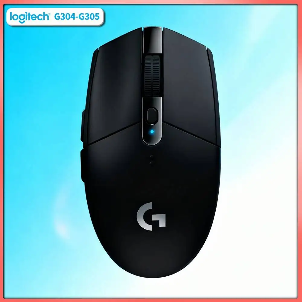 Logitech G304 Wireless Mouse LIGHTSPEED Tech 12000 DPI HERO Sensor 1ms Response 9-Month Battery Anti-Slip Design Gamers