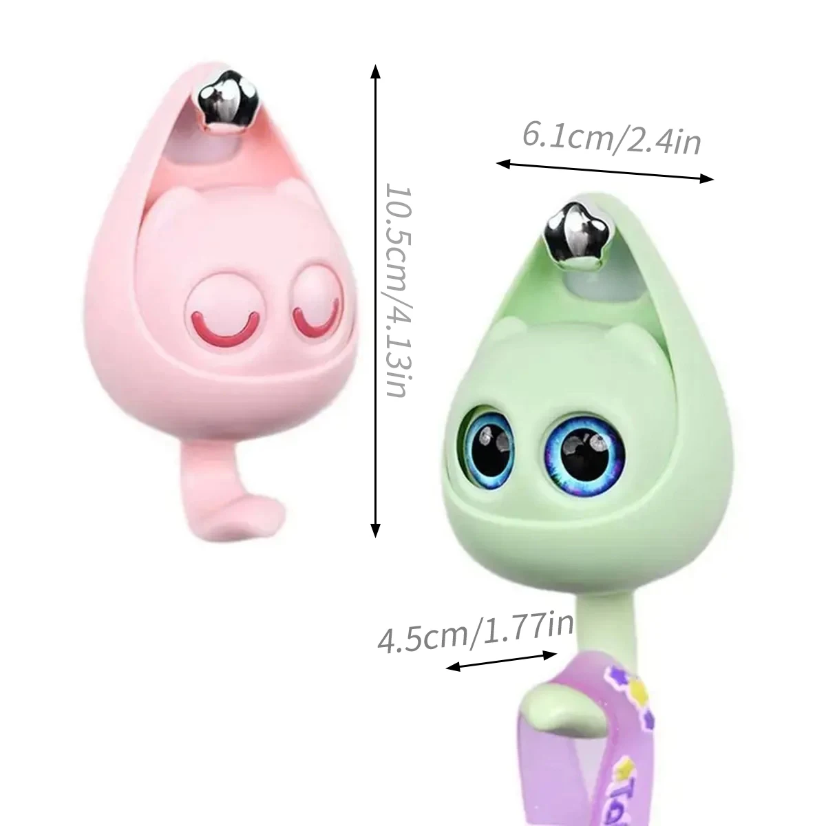 Creative Cartoon Blink Cat Hook Non-Perforated Magnetic Bathroom Storage Bag Clothes Hook Fun And Functional Kitchen Organizer view 2
