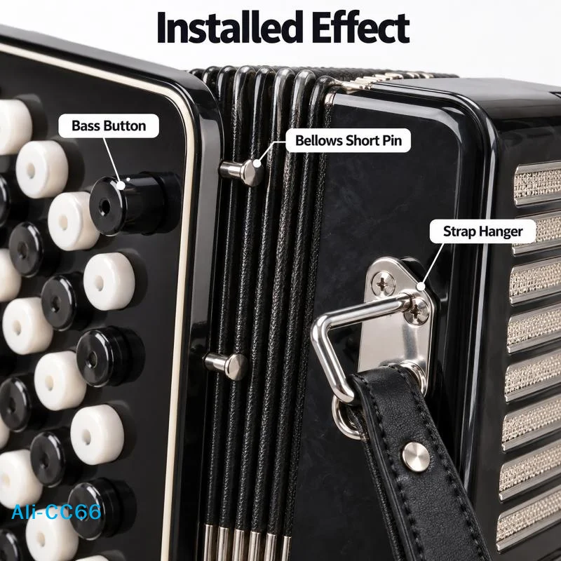 【C】1Set Accordion Strap Shoulder Strap Loop Buckle Accessories, Belt Buckle Iron Buckles On Both Sides