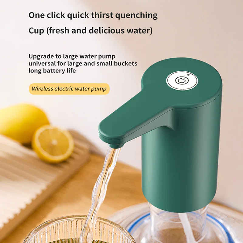 مضخة توزيع مياه كهربائية أوتوماتيكية لزجاجة سعة 5 جالون، تحكم ذكي باللمس قابل لإعادة الشحن عبر USB للمنزل/المكتب، مقاوم للتسرب