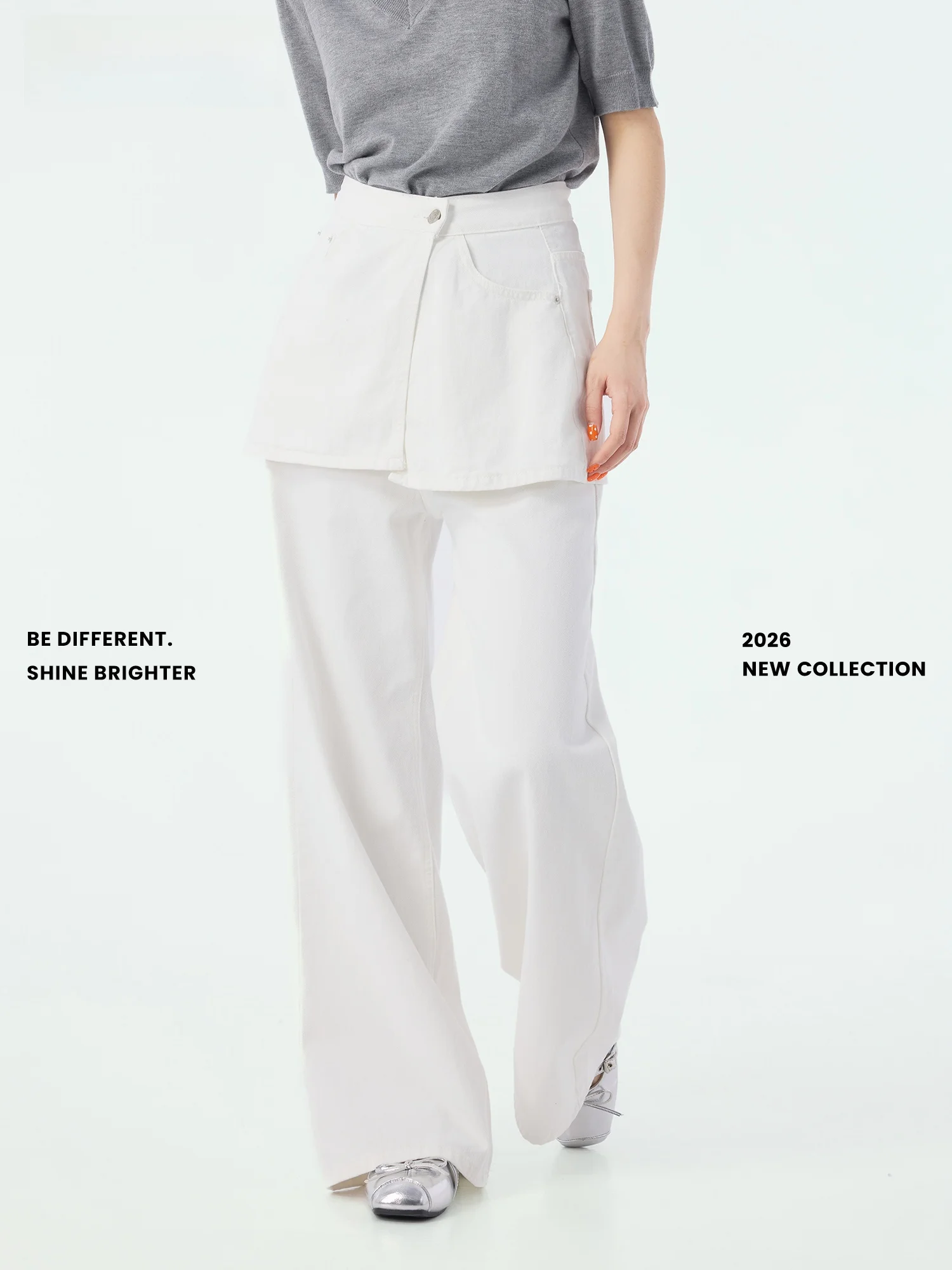 

Летние повседневные широкие брюки Didimax: женские джинсы-юбка с эффектом похудения, прямые, из хлопка, с естественной талией и застежкой на пуговицах