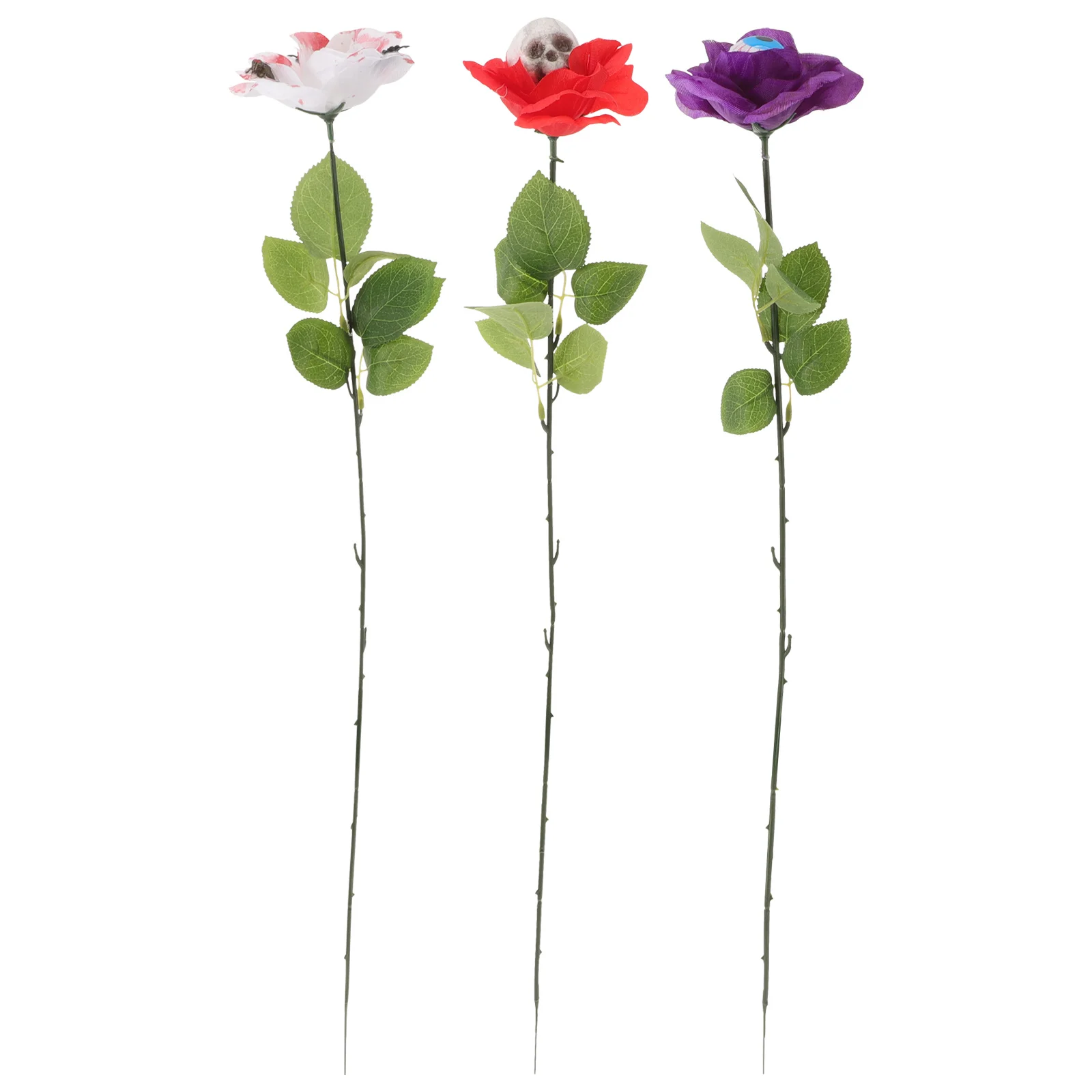 

3pcs Halloween Fake Flower Crafts Spider Eyeball Decorations Party Supplies Horrific Home Living Room Bedroom Office