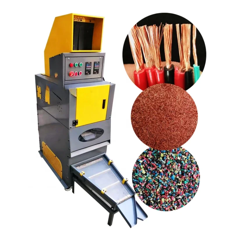30-60kg/h Capacity 99% Purity Scrap Wires Copper Recycling Cable Granulator Machine