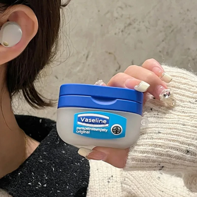 

Cute Cartoon Vaseline Soft Silicone Earphone Case with Keychain for Sony WF-1000XM5/WF-1000XM4 Creative Protective Cover