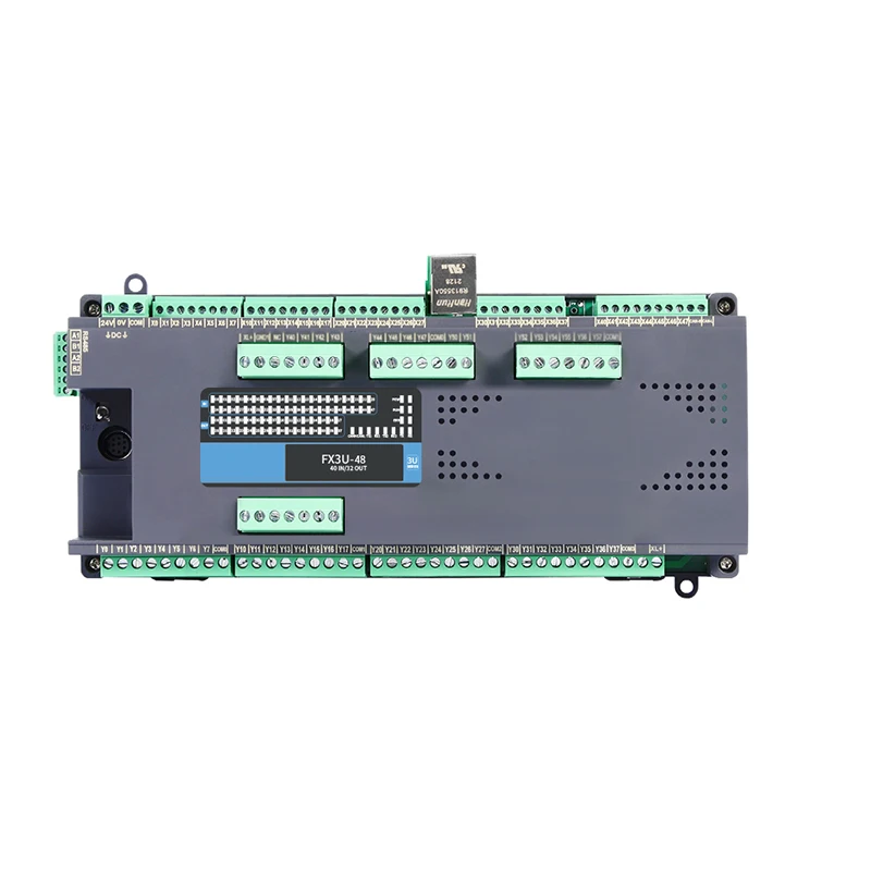 

24DI/20DO 10AI/5AO PLC FX3U-48MR/MRT/MT With Ethernet PLC Programmable Logic Controller Motor Controller Driver