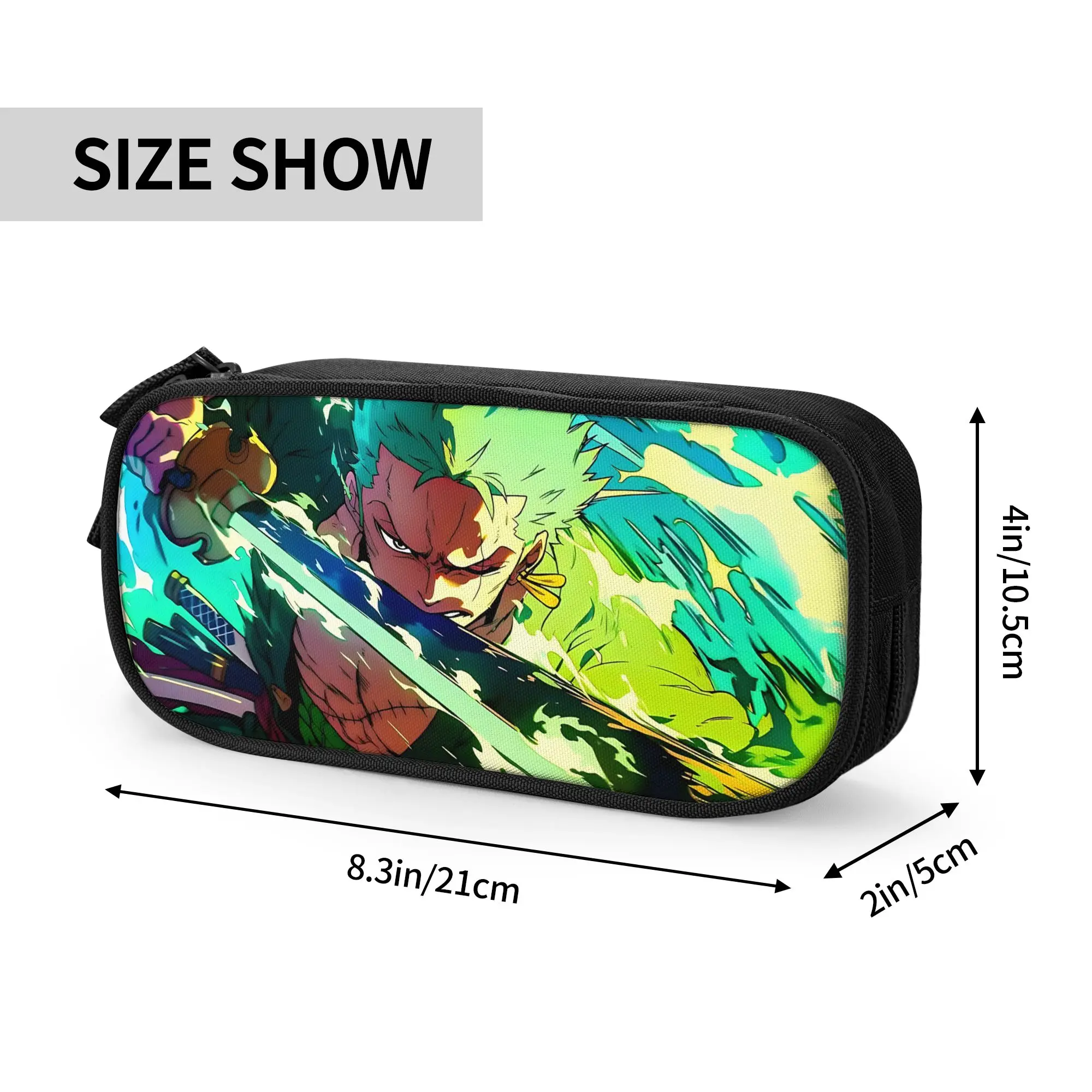 Custom Anime One piece Theme Large Capacity Bags for Child  School Pencil Bag for Boys Gilrs Kids