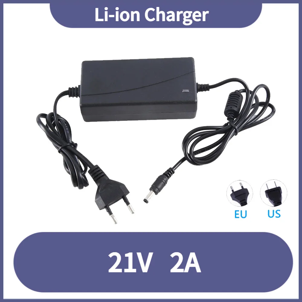 Lithium Battery Charger 21V 2A Electric Drill 18V 5Series 18650 Lithium Battery Wall Charger DC 5.5 * 2.1 MM