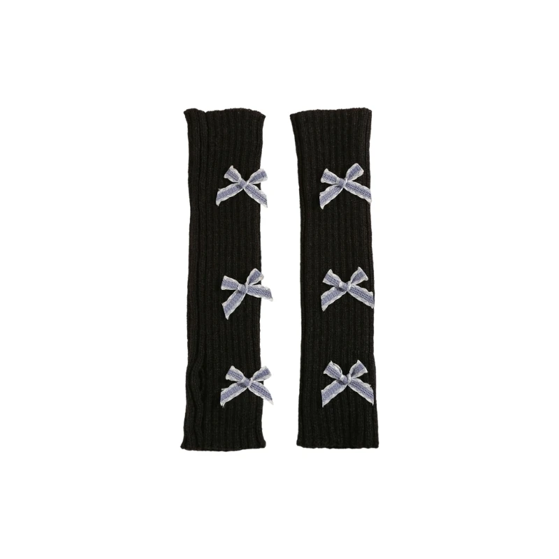 

HX6F 1 Pair Comfortable Acrylic Arm Covers Knit Texture Warm Breathable Arm Warmers