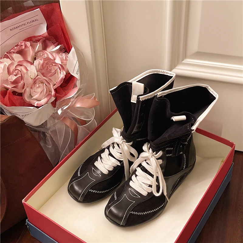 

Ботильоны, женская обувь, тренд 2025, короткие бочки, Новое поступление, ботильоны, удобные повседневные кроссовки, мокасины, черные роскошные туфли на низком каблуке