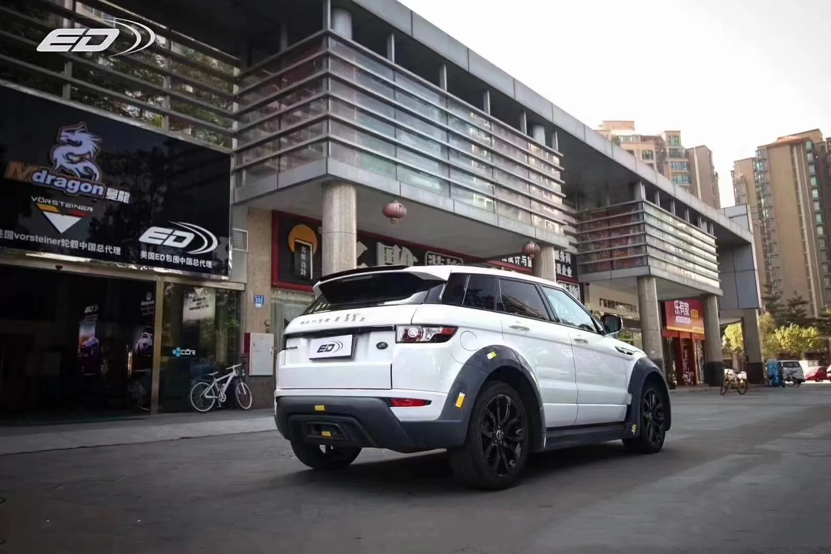 

Подходит для Land Rover Evoque, комплект широкого корпуса, модернизация, передний диффузор для губ в стиле HAM, спойлер, капюшон