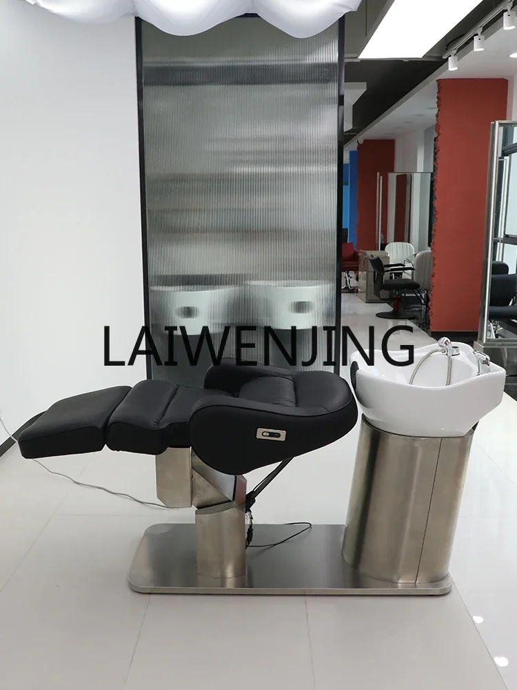 Electric Lifting Shampoo Chair Barber Shop Half Lying Flushing High-End Dedicated Salon Bed