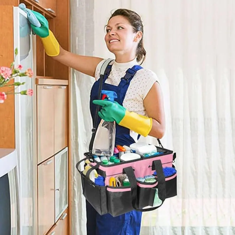 durable-sturdy-fabric-cleaning-tool-storage-bag-handheld-handles-comfortable-crossbody-straps-housekeeping-supplies-bag