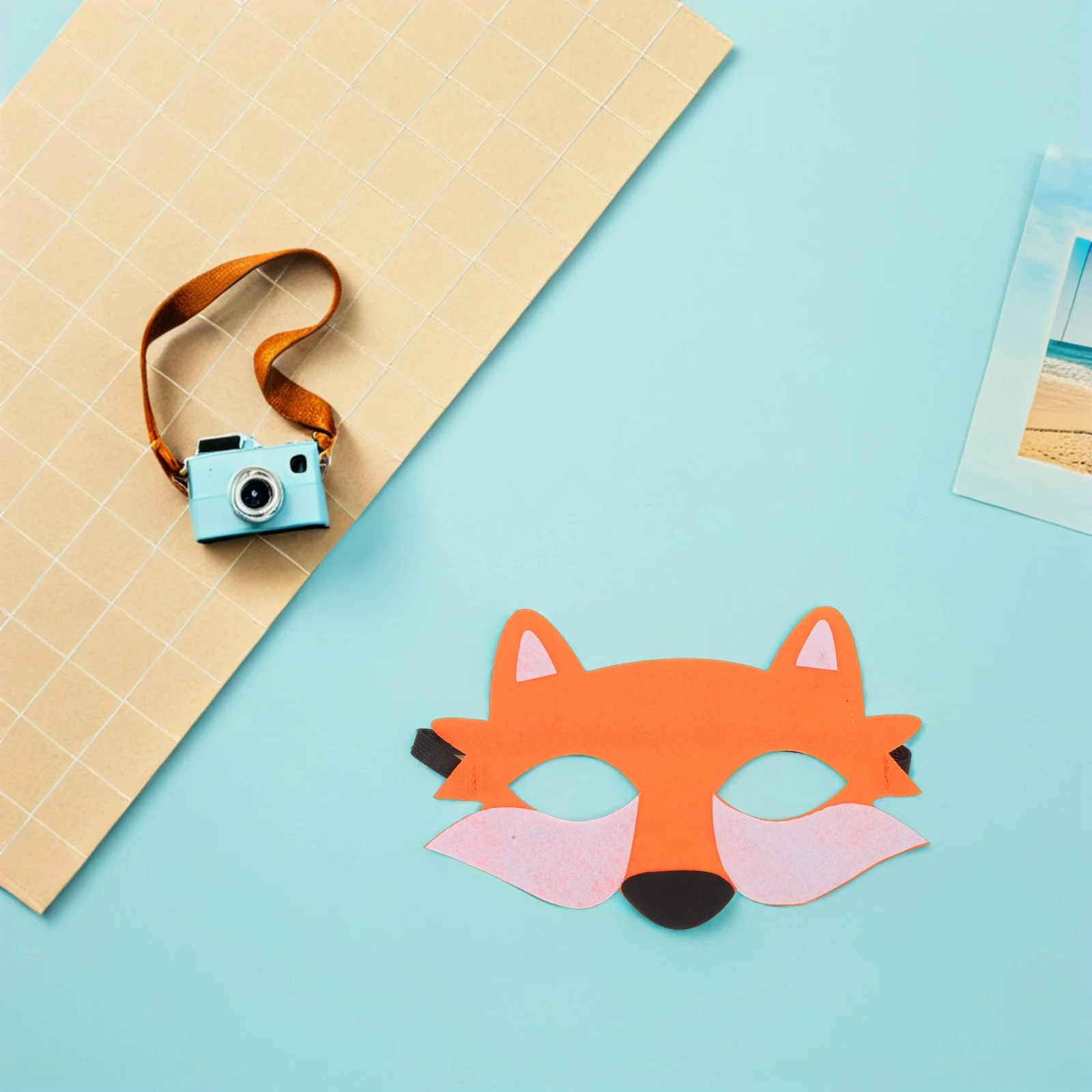 

12Pcs Half Face Wolf Mask Easy to Clean Reusable Felt Halloween Accessory for Kids Costume Festival Gathering