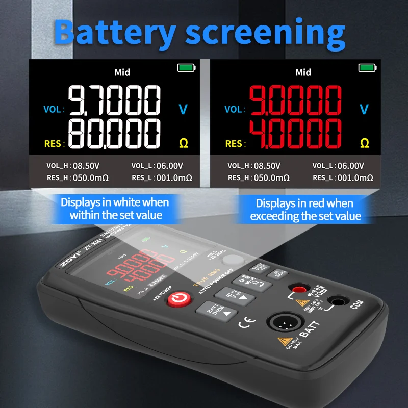 ZOYI ZT-XR1 4,5-дюймовый профессиональный мультиметр + тестер внутреннего сопротивления аккумулятора (версия настоящего значения) «все в одном»!