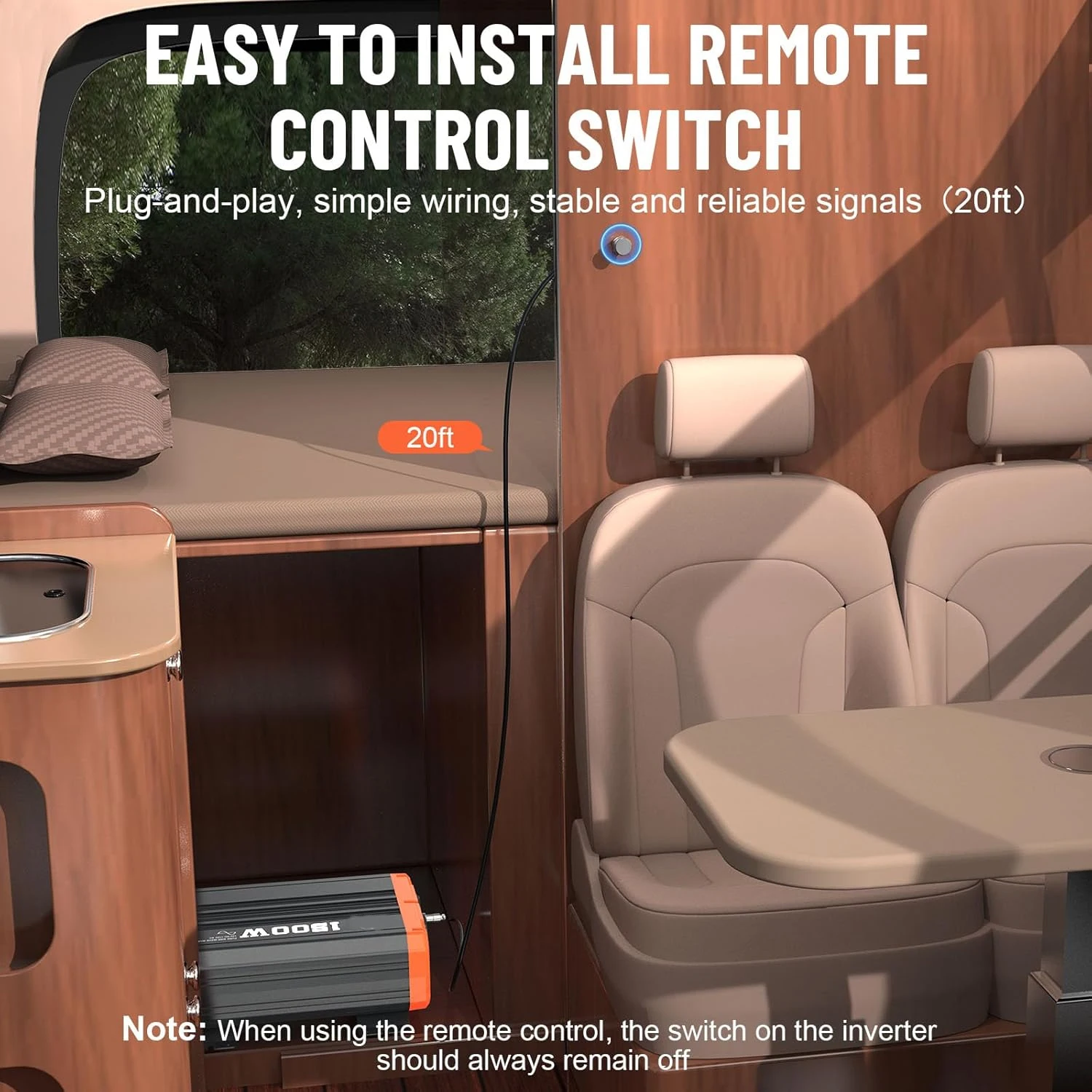 3000W/6000W Pure Sine Wave Inverter 12V/24V/48V to 110V/230V, LCD Display, Remote Control, for Home, Camping, RVs, Off-Grid Syst