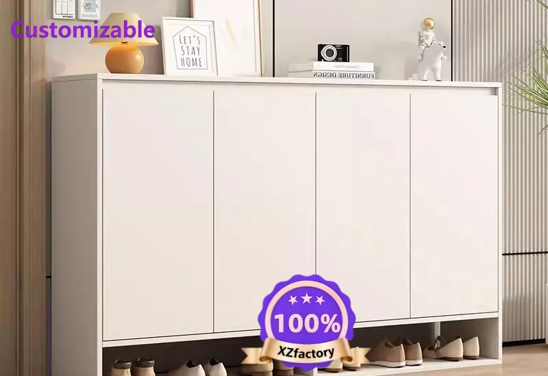 Factory Direct 2026 Top RatedSolid wood shoe cabinet, large-capacity explosion at the door of the home, near the door, balcony,