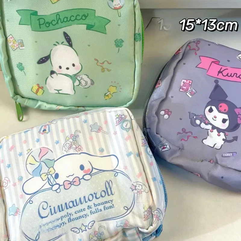 

Sanrio Kuromi Cosmetic Bag 2 Cartoon Anime Character Cute CinnamonQ Character Storage Bag Monthly Event Bags Girl Birthday Gifts