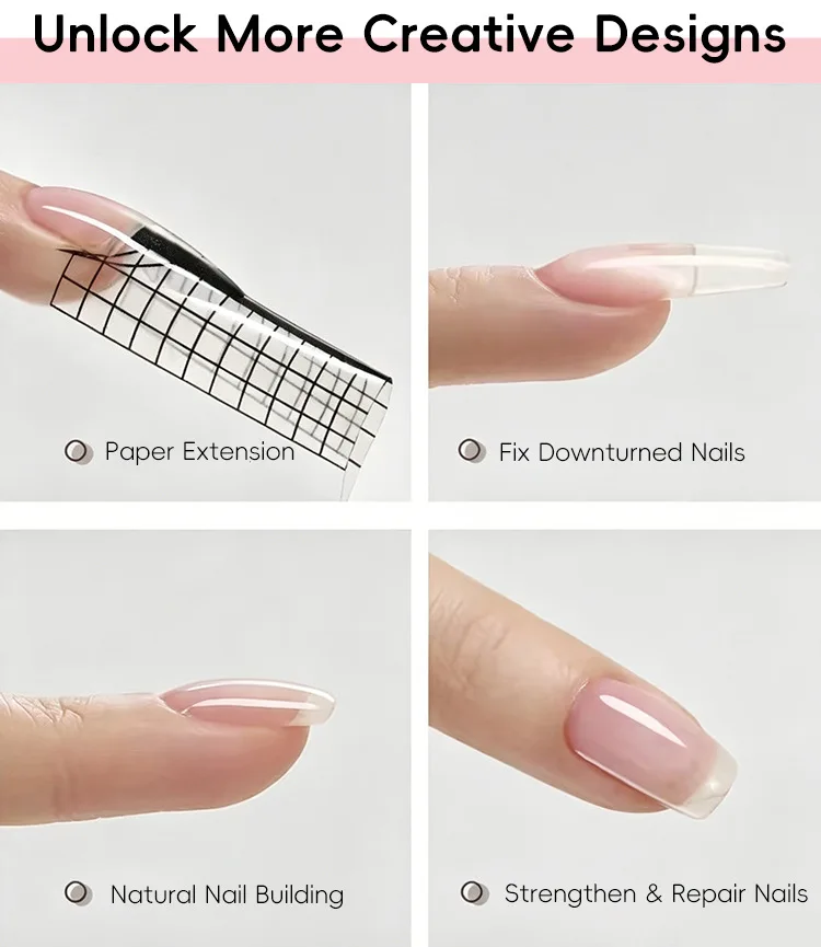 60G Builder Gel mit Papierunterlage für Nagelverstärkung, schnelle Verlängerung, UV-LED-Phototherapie-Gel für Nagelkunst, Maniküre und Nagelstudio-Bedarf – Detail 8