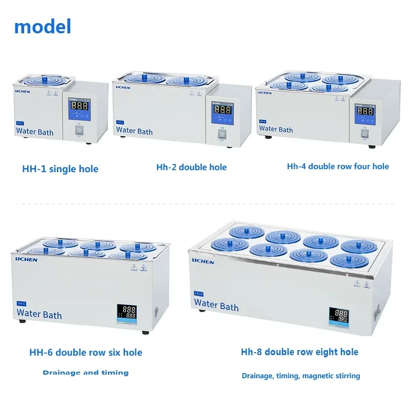 Electric Heating Pot Digital Display Constant Temperature Water Bath Pot Single /Double 4/6/8 hole laboratory water bath tank