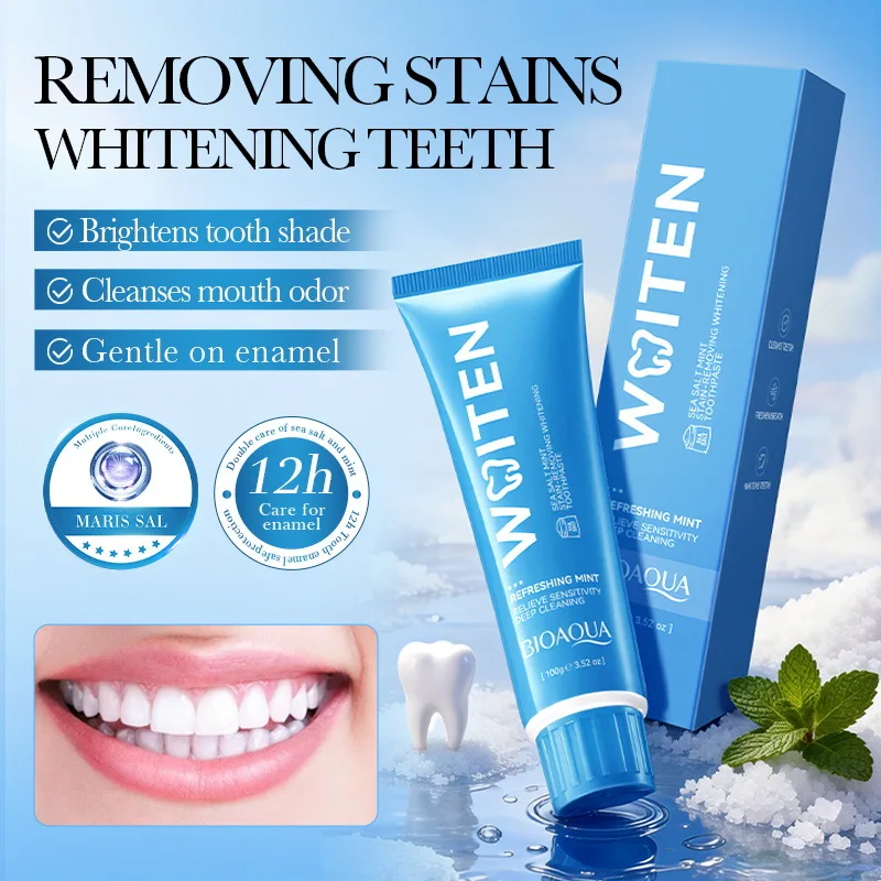 Toothpaste whitening, yellow stain removal,bad breath removal,smoke stain removal, adult specific quick whitening gum protection