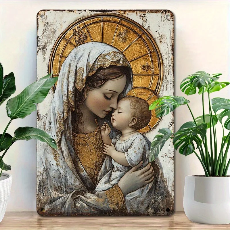 

1pc Vintage Tin Signs for Home & Office Decor - Perfect for Halloween, Christmas & More - Easy Install, Durable Metal Wall Art