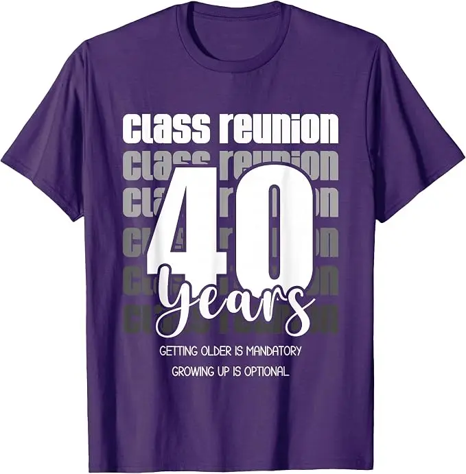 Klassentreffen 40 Jahre 40. Jubiläum Klassenkameraden Freunde T-Shirt Y2k Lustig Highschool College Treffen Party Geschenke T-Shirt Kleidung – Detail 8