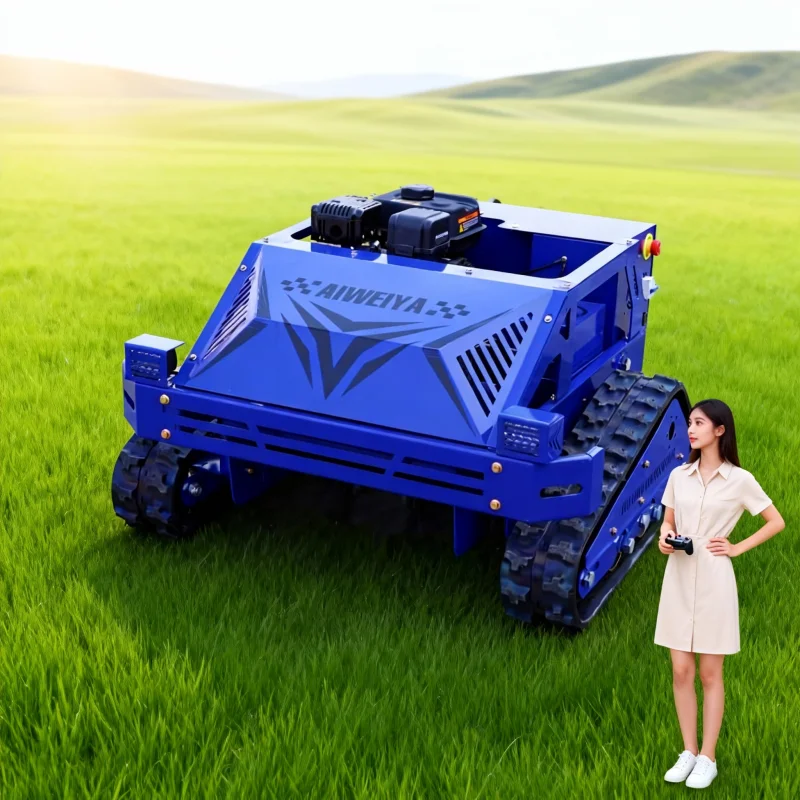 

Customized Remote Control Tracked Lawn Mower - Upgraded Version 550MM High Efficiency Mowing Machine for Gardens
