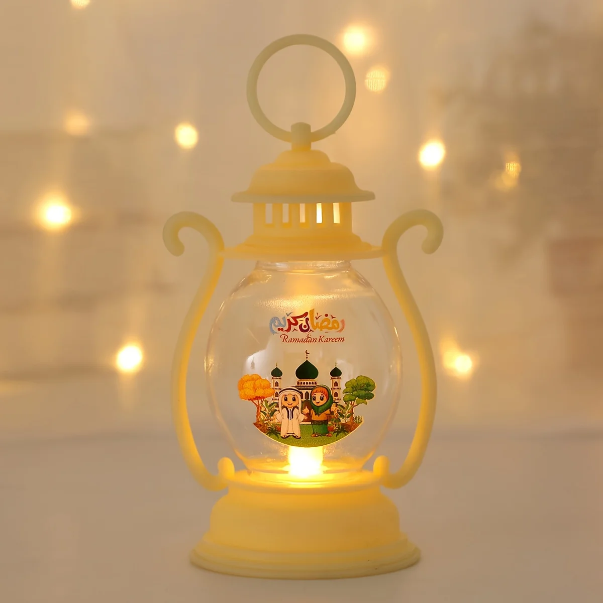 Ramadan Decoration 2024 LED Light Portable Pony Lanterns Oil Lamp Islamic Muslim Home Ornament Ramadan Kareem Party Decor