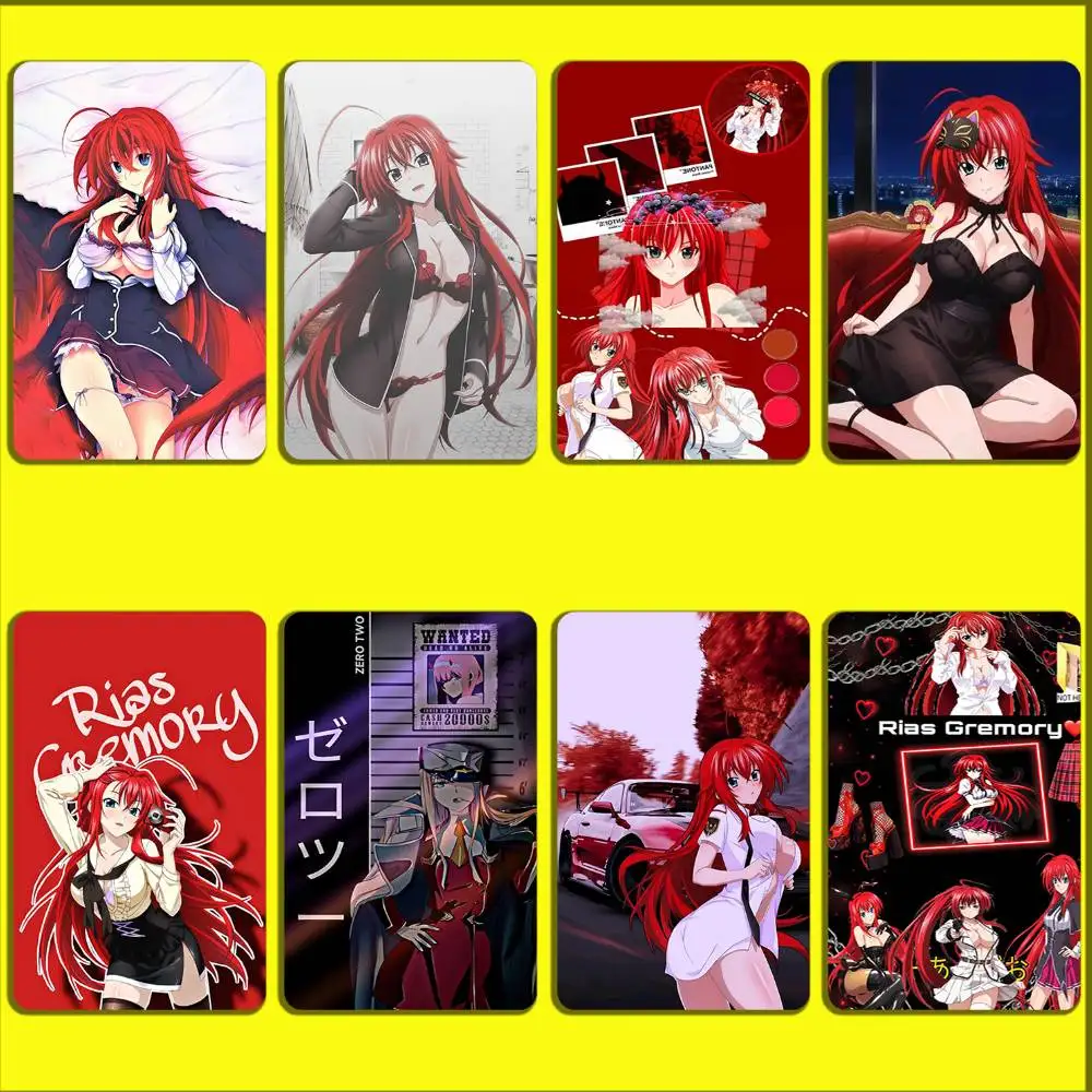 

High School R-Rias Gremory Card Stickers For Debit Bank Credit Cards Metro Bus Pass Sticker Decoration Cover Skin