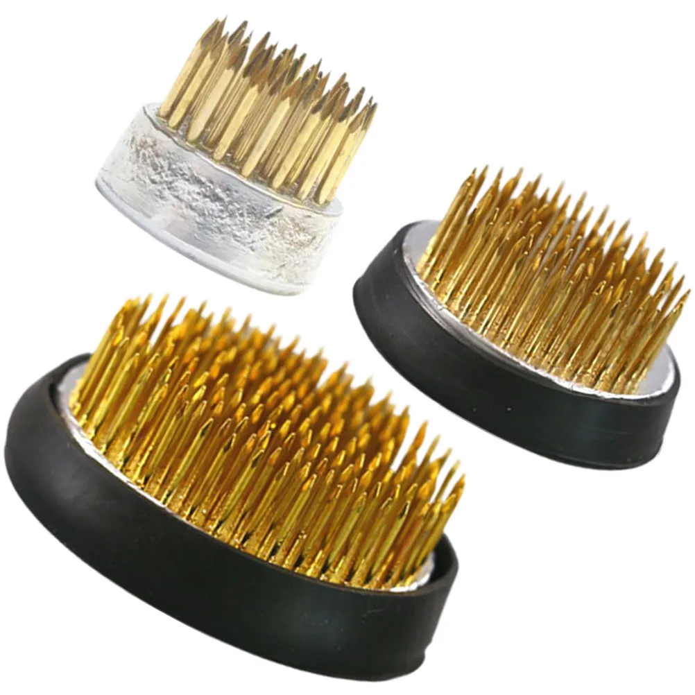 

3pcs Flower Arranging BaseCopper Needle Floral Holder Nonslip Fixation Grid for Vase Arrangements Floral Supplies Plant