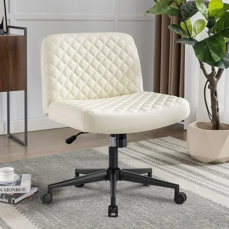 PU Leather Office Desk Chair,Home Office Chair with Wheels Heavy Duty Metal Base,120° Rocking Wide Seat Ergonomic