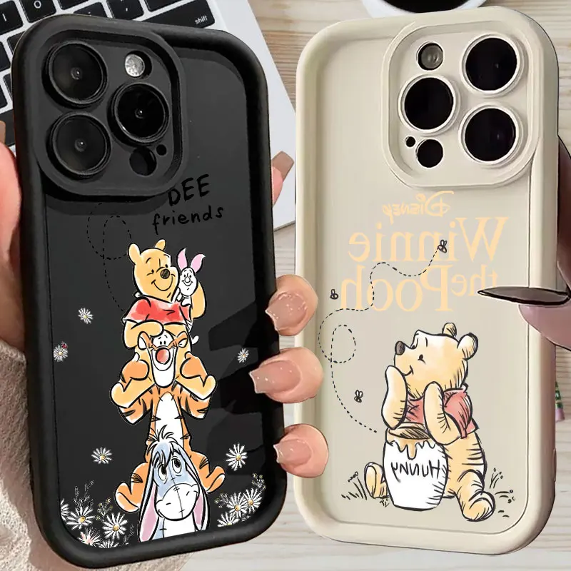 Чехол Winnies Poohs Let's Bee Friends для Apple iPhone 17E 15 16 14 13 12 11 17 Pro Max 17 Air 16 Plus 16E, защитный чехол для телефона