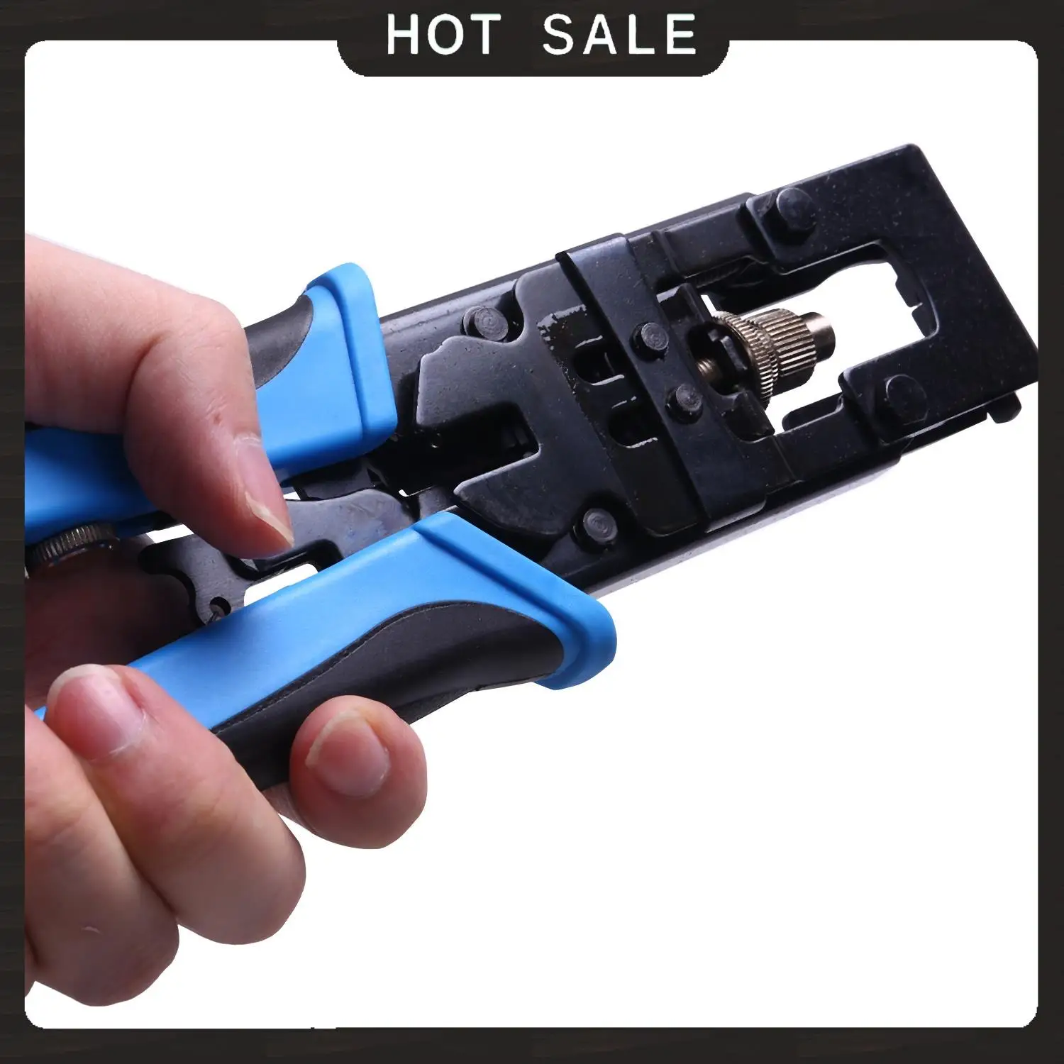 24-Hour Delivery Durable Coax Compression Crimper Tool Bnc/Rca/F Crimp Connector Rg59/58/6 Cable Wire Cutter Adjustable Crimping