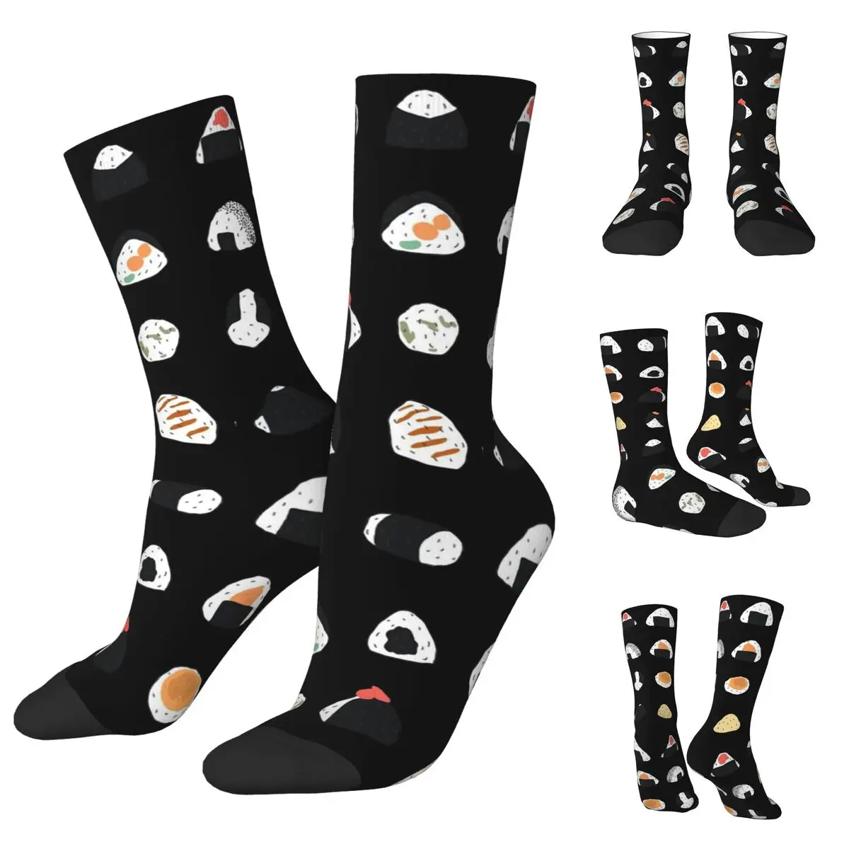 

Onigiri Sushi Food Pattern Men Women Socks,Leisure Beautiful printing Suitable for all seasons Dressing Gifts