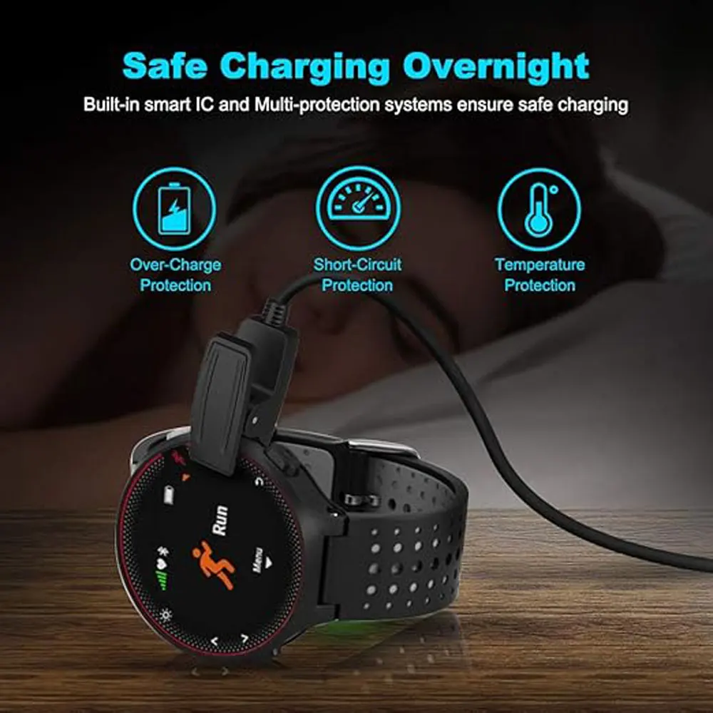 1 pçs cabo de carregamento usb clipe de dados berço carregador para garmin forerunner 235 230 735xt relógio adaptador de alimentação fio acessórios inteligentes