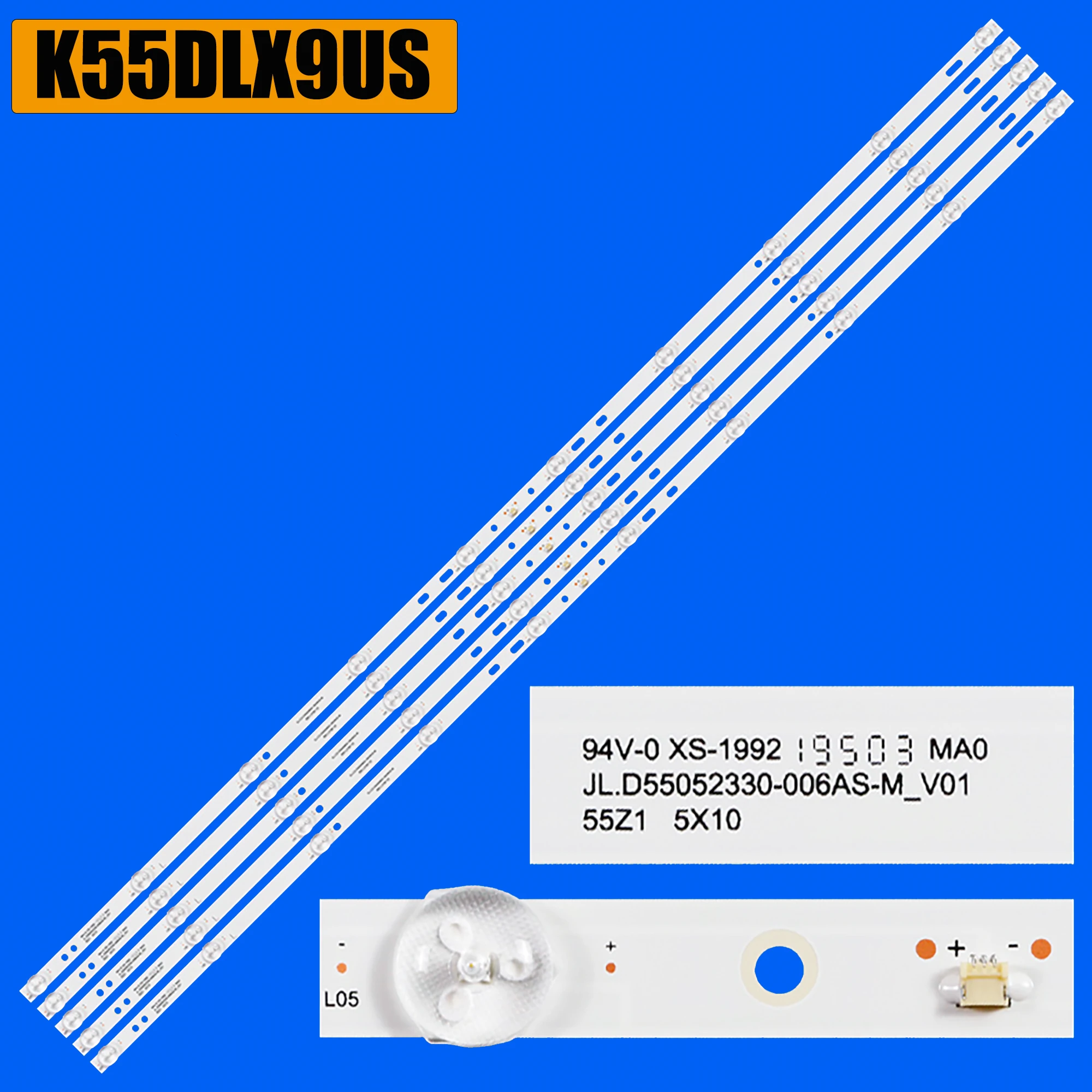 

LED Backlight strip 10 Lamp for ST-5540US MS-L3184 V2 JL.D55052330-006AS-M_V01 55Z1 TD SYSTEM K55DLX9US SJ.CX.D5500802-2835KS-M