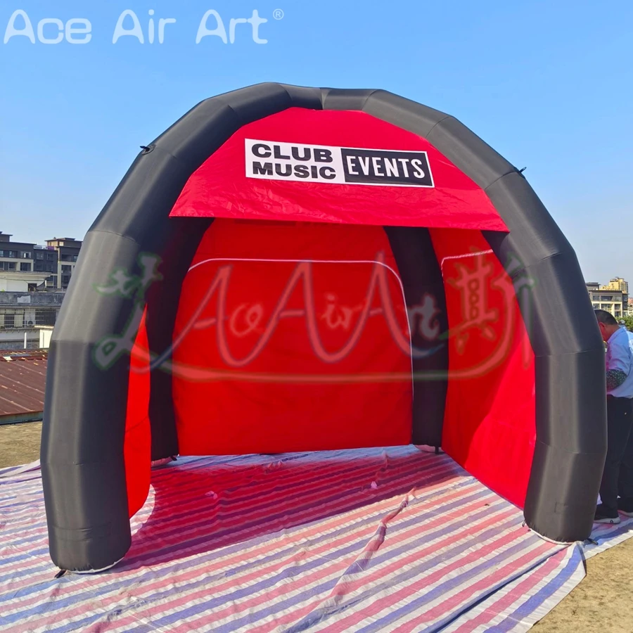 特注製作 屋外用サンシェードパビリオン インフレータブルスパイダーテント (取り外し可能な壁3面付き) 屋外イベントおよび車庫用