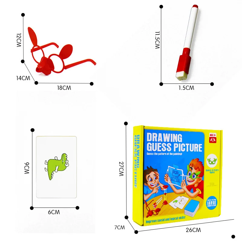 Drawing Guess Picture Party Games Toys Brain Power Battle Mulitplayer Parent-child Interactive Board Games Toys for Kids