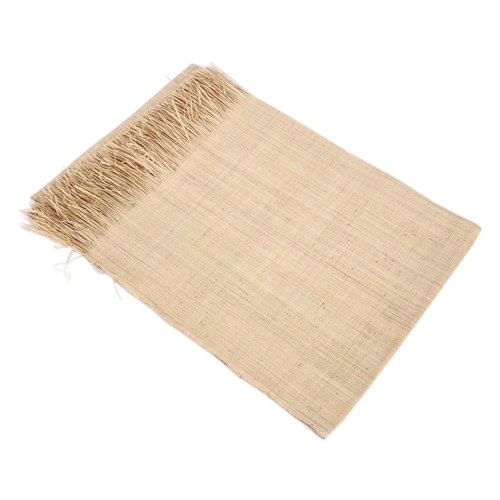 Natural Real Raffia Mat Handmade Weaving Rope Rattan Material Webbing For Home Furniture Chair Table Decoration Like Rattan