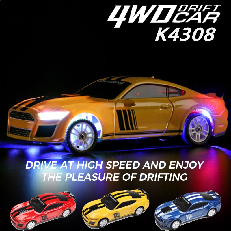 

New RC Car K4308 1:43 Electric Four-Wheel Drive Racing Drift Car Mini Desktop Remote Control Car Model Toy To Children Gift